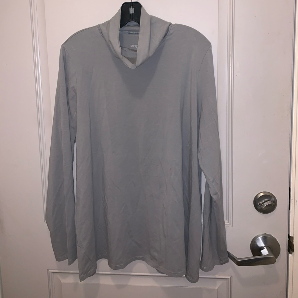 PureJill Women’s Pure Jill Relaxed Grey Turtleneck Size XL